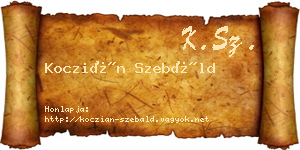 Koczián Szebáld névjegykártya